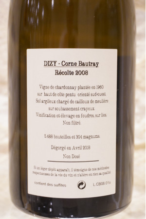 Jacquesson "Dizy-Corne Bautray" Champagne Extra Brut 2008
