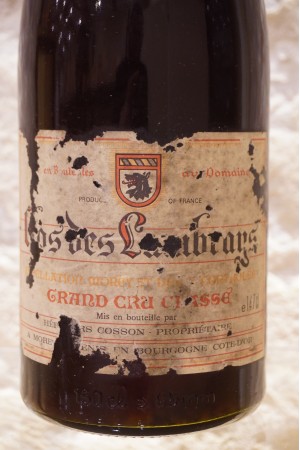 Héritiers Cosson Clos des Lambrays Grand Cru 1978