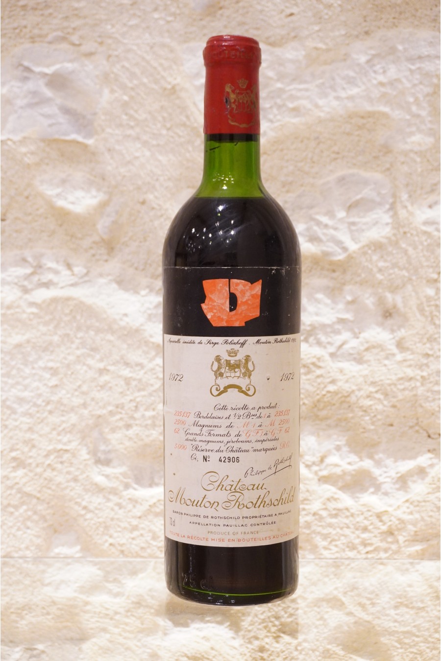 Château Mouton Rothschild Pauillac 1er Cru Classé 1972 Château Mouton Rothschild Pauillac 1er Cru Classé 1972