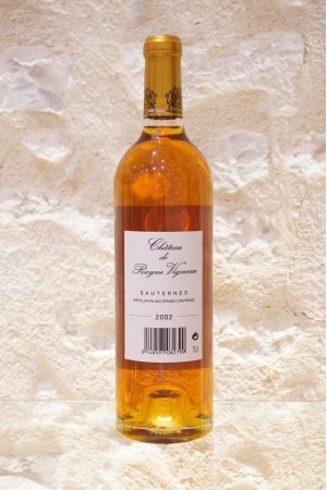 Château Rayne-Vigneau Sauternes 1er Grand Cru Classé 2002