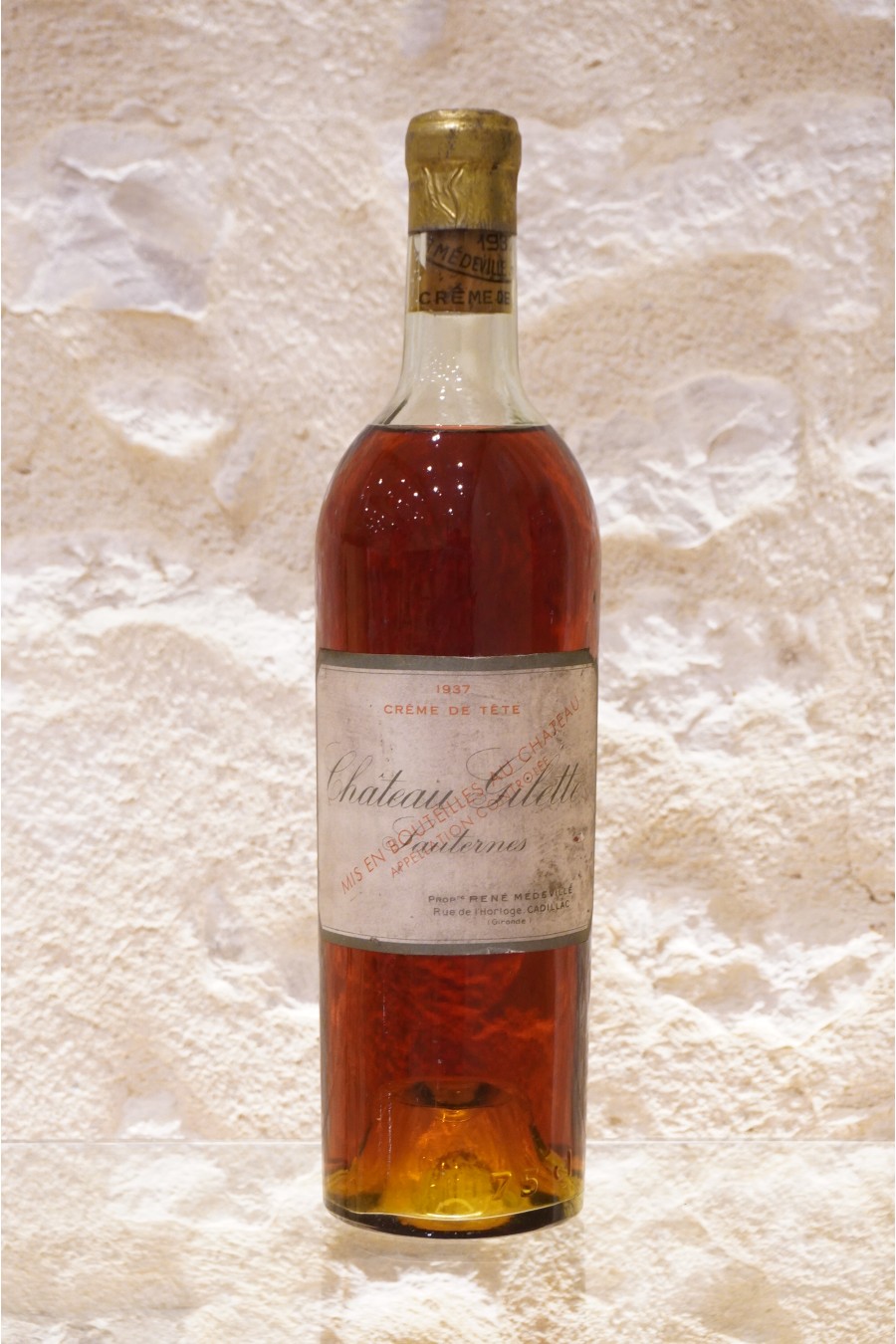 Château Gilette "Crème de Tête" Sauternes 1937 Château Gilette "Crème de Tête" Sauternes 1937