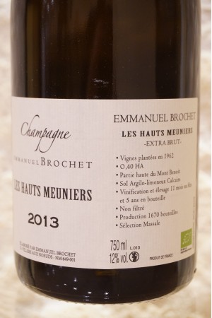 Emmanuel Brochet Champagne Extra Brut Les Hauts Meuniers 2013