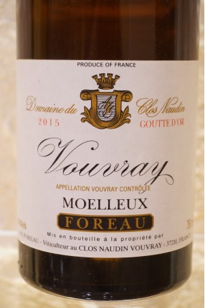 Philippe Foreau Clos Naudin Vouvray Moelleux "Gouttes d'Or" 2015