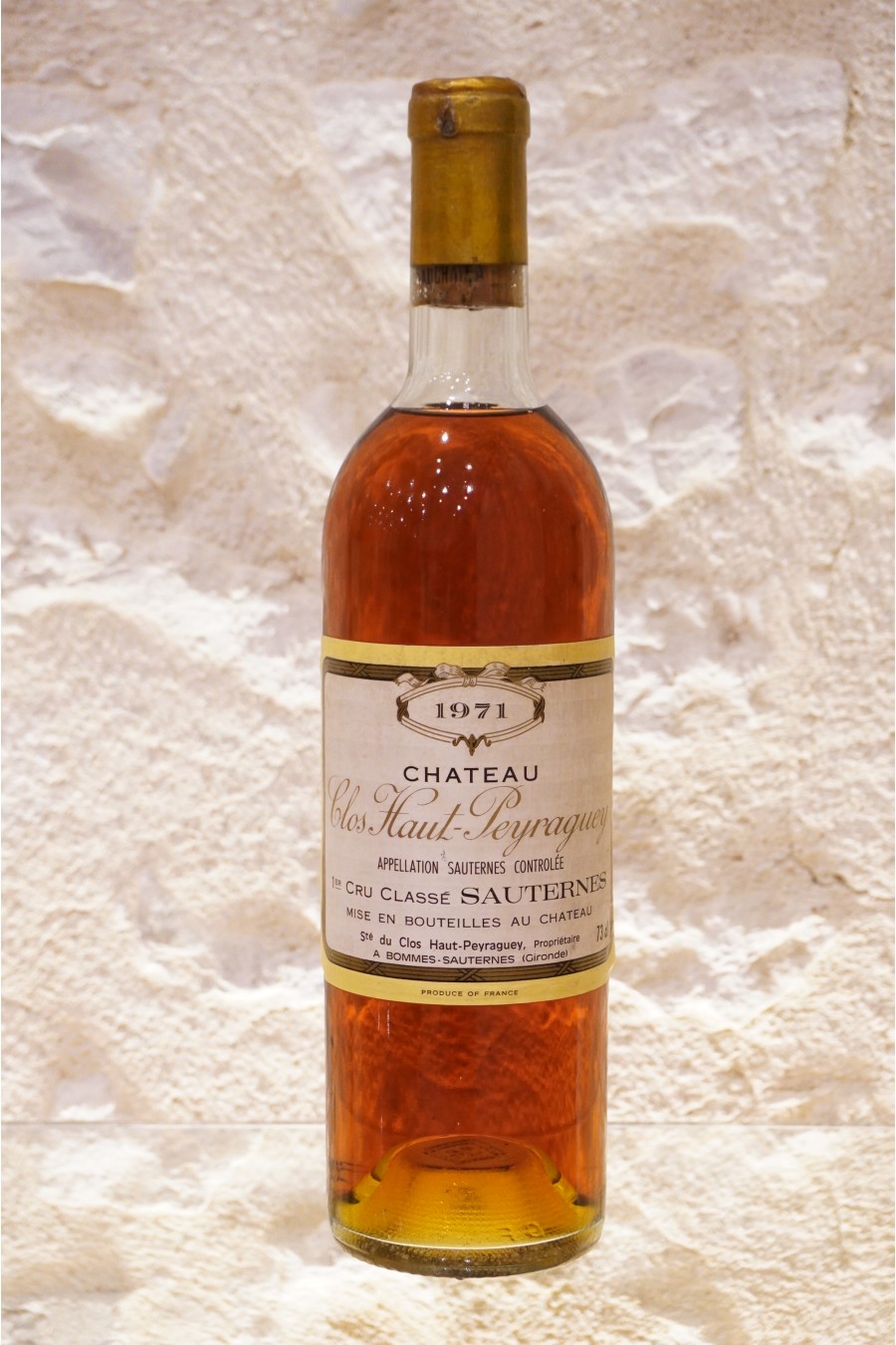 Château Clos Haut Peyraguey Sauternes 1er Cru Classé 1971