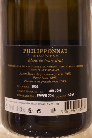 Philipponnat Champagne Blanc de Noirs Brut 2008