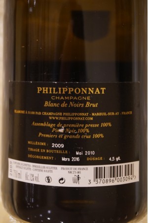 Philipponnat Champagne Blanc de Noirs Brut 2009