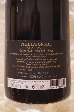 Philipponnat Cuvée 1522 Champagne Brut Grand Cru 2005