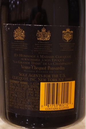 Veuve Clicquot Ponsardin "La Grande Dame" Champagne 1996
