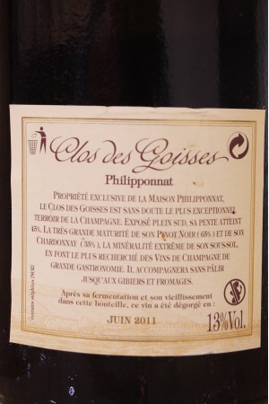 Philipponnat Clos des Goisses Champagne Brut 2002