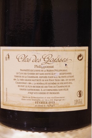 Philipponnat Clos des Goisses Champagne Brut 2004 MAGNUM