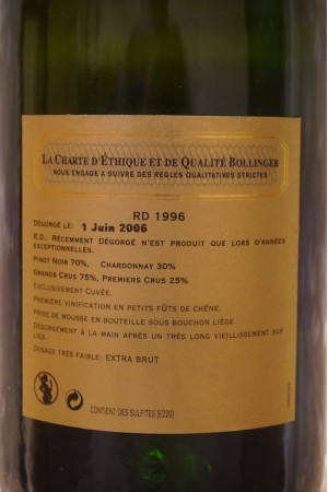 Bollinger R.D. Champagne Extra Brut 1996