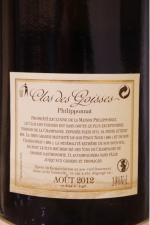 Philipponnat Clos des Goisses Champagne Brut 2003