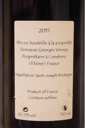 Georges Vernay "La Dame Brune" Saint-Joseph 2015