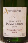 Duval-Leroy Clos des Bouveries Champagne Brut 2002