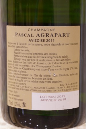 Agrapart et Fils "Avizoise" Champagne Blanc de Blancs Extra Brut Grand Cru 2011