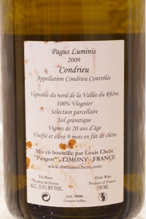 Louis Chèze "Pagus Luminis" Condrieu 2009