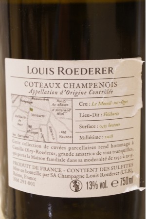 Louis Roederer "Hommage à Camille" Côteaux Champenois blanc 2018