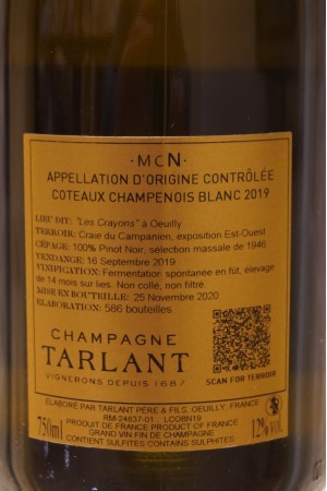 Tarlant MCN "Les Crayons" Côteaux Champenois blanc 2019