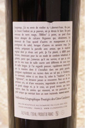 Domaine du Clos des Fées "Un Faune avec son fifre sous les oliviers sauvages" rouge Côtes Catalanes 2017