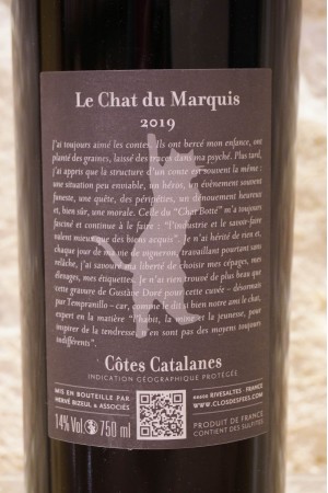 Domaine du Clos des Fées "Le Chat du Marquis" Côtes Catalanes 2019