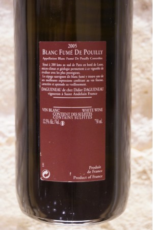 Didier Dagueneau "Pur Sang" Pouilly-Fumé 2005