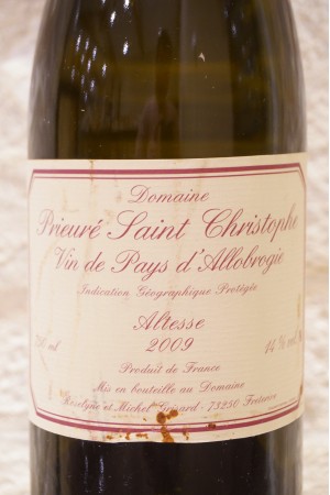 Domaine Prieuré Saint-Christophe "Altesse" Vin de Pays d'Allobrogie 2009