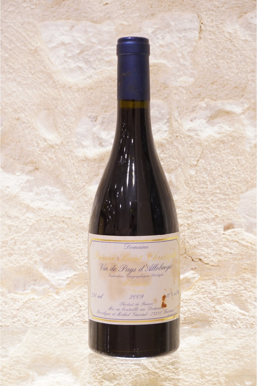 Domaine Prieuré Saint-Christophe "Mondeuse Prestige" Vin de Pays d'Allobrogie 2009