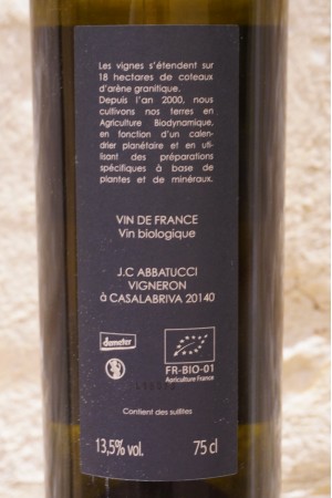 Comte Abbatucci "Diplomate d'Empire" Vin de France Corse 2016