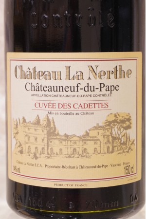 Château La Nerthe "Cuvée des Cadettes" Châteauneuf du Pape 1988 MAGNUM