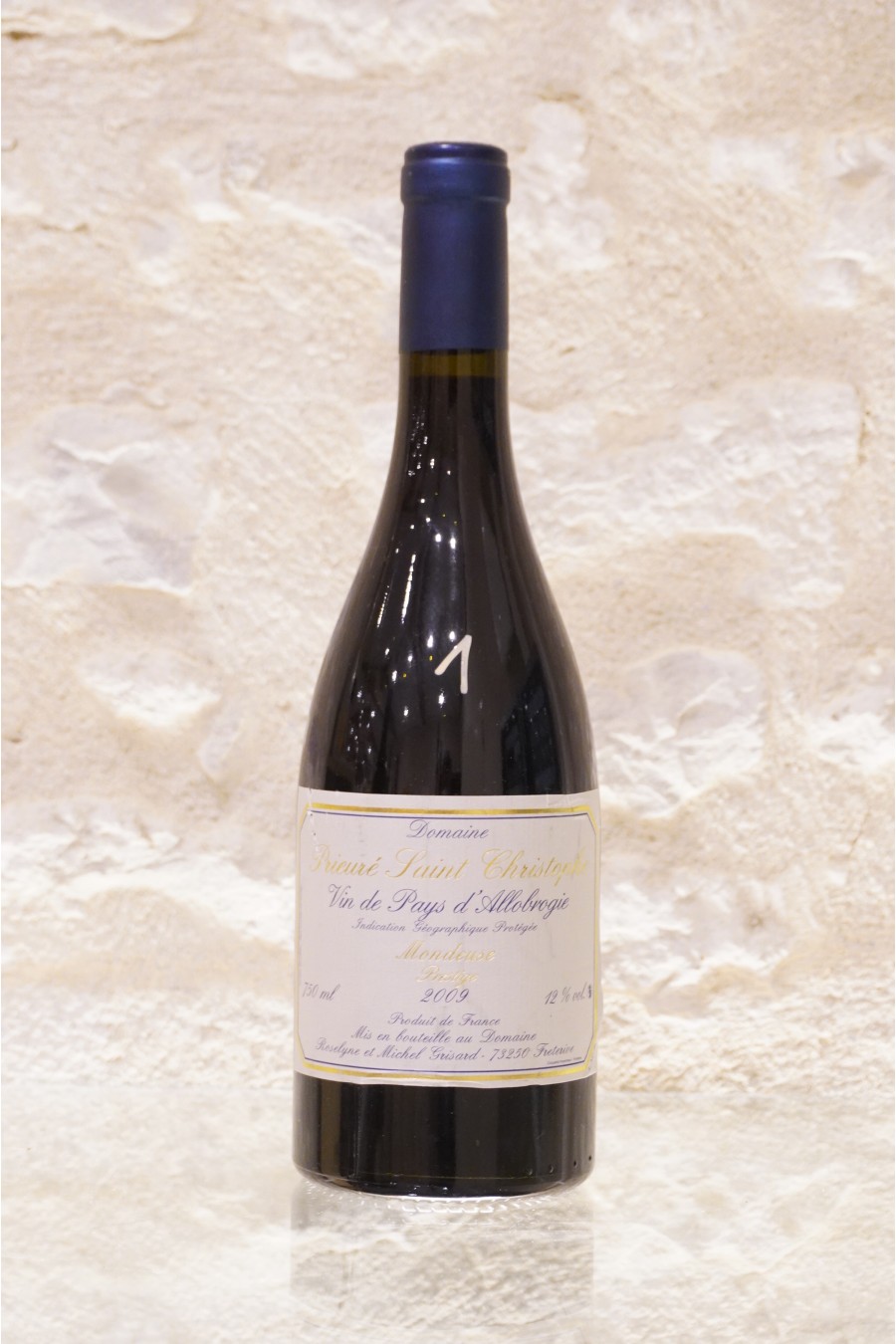 Domaine Prieuré Saint-Christophe "Mondeuse Prestige" Vin de Pays d'Allobrogie 2009