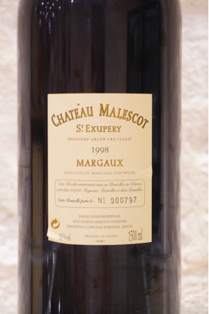 Château Malescot Saint-Exupéry Margaux 3e Cru Classé 1998 MAGNUM