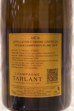 Tarlant MCN "L'Enclume" Côteaux Champenois blanc 2019