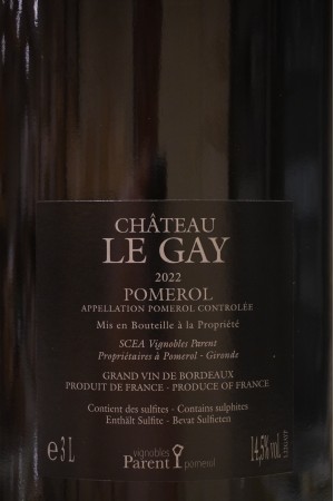 Château Le Gay Pomerol 2022 OWC1 300 CL