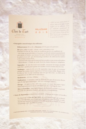 Clos de Tart Grand Cru 2015 OWC1 MAGNUM