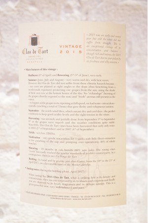 Clos de Tart Grand Cru 2015 OWC1 MAGNUM